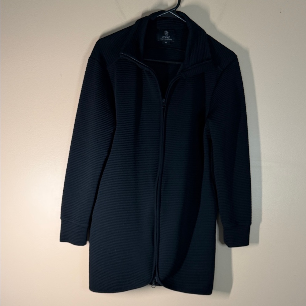 MPG Black Ribbed Performance Zip Jacket - image 1
